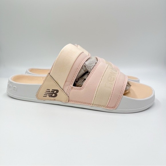 New Balance Women's 202 V2 White Pink Peach Slip On Slides Sandals Shoes Size 12 - Picture 2 of 9